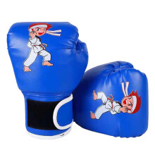 Kids Boxing Gloves for Training, Muay Thai, Kickboxing, Sparring, Punching Bag, Wrist Support, Blue