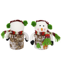 Tapones festivos para botellas de vino, ligeros y duraderos, con diseño de Papá Noel y muñeco de nieve, decoración navideña única.