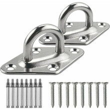 Kit de agățare a hamacului cu cârlig de tavan, suport de perete din oțel inoxidabil rezistent pentru utilizare în exterior, accesorii de