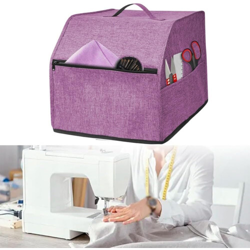 Overlock Sewing Machine Dust Cover with Tool Storage for Sewing Accessories Purple 1