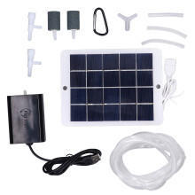 Bomba de ar solar com três modos de operação para aquário e lago, painel solar ajustável com regulador de bolhas, sistema de extração de