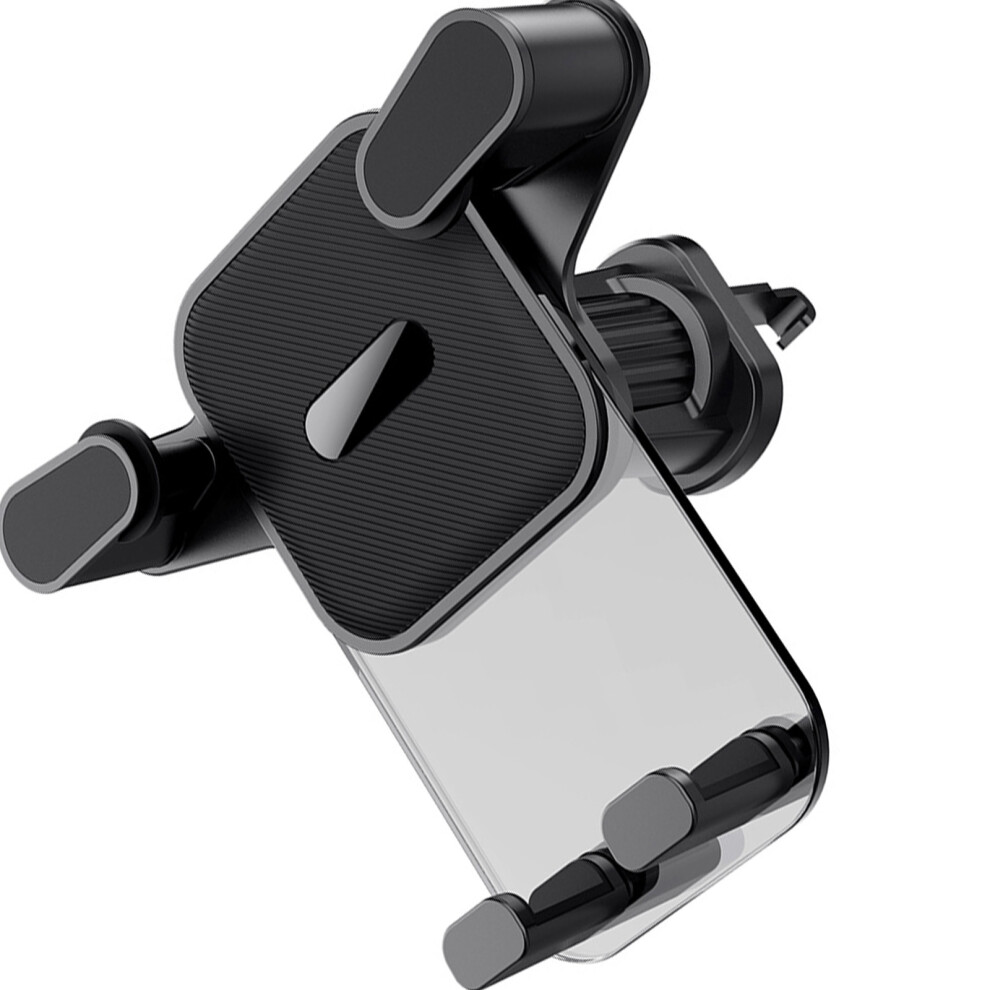 Air Vent Mount Phone Stand Air Outlet Phone Holder Bracket- Gray 7704000451475