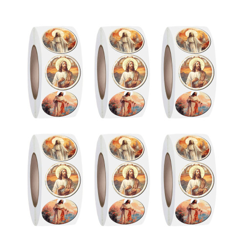 6 Rolls Bible Theme Sticker for Decorating Journals Cups and