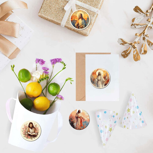 6 Rolls Bible Theme Sticker for Decorating Journals Cups and 1