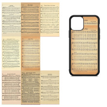 Quick Stick Phones Back Adhesive Stickers-Vintage sheet music