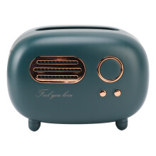 Vintage kunstwerk retro radio tissueboxhoes, praktische decoratie met rechthoekig ontwerp, stijlvolle opbergoplossing voor badkamer en slaapkamer (A)