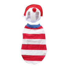 Hondenvest voor kleine honden, veelzijdig tanktopvest geïnspireerd op de Amerikaanse vlag, rood-wit gestreept, 100% katoen