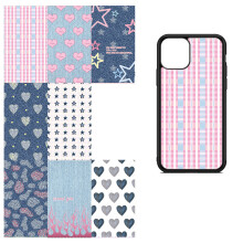 Pack of 8 Strong PVC Mobile Stickers Waterproof & Easy to Apply for Daily d enim sw atch