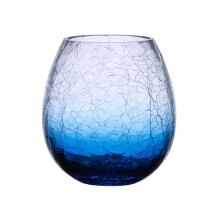 Creative Whiskey Glasses with Ice Crack Design, Gradient Color Champagne and Cocktail Glass, Orange
