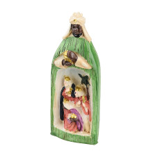 Religiöse Weihnachtsgeschenke, Krippenfiguren-Set im Renaissancestil aus Kunstharz mit detaillierter Handwerkskunst, moderner festlicher Schmuck