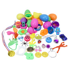 Fyldte påskeæg til børn, St. Patricks dag-pynt, latex-konfettiballonstil, overraskelsesfyldte plastikæg med assorteret mini-legetøj til børn.