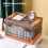 Plastic Storage Bin With Lid Foldable Design Transparent Container Stackable Collapsible Movable Wheels Two Openable Doors Durable High Quality Storag 4