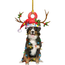 Fa függődíszek, rusztikus-farmház stílusú labrador retriever dísz karácsonyfadíszítéshez, törésálló, személyre szabott kutyadísz