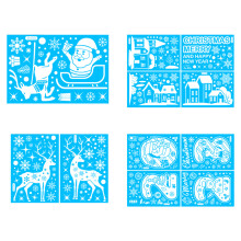 Decorative Christmas Window Clings, Removable Decorations Double-Sided Printed for Easy Installation on Various Surfaces, Shiny Silver Style Classic C