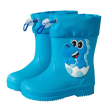 Kids Rubber Rain Boots UK Size 13 Waterproof Wellies Non Slip Textured Sole Blue