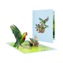 Mother's Day Greeting Card with Envelope Floral Bird Design for Mom or Teacher Appreciation
