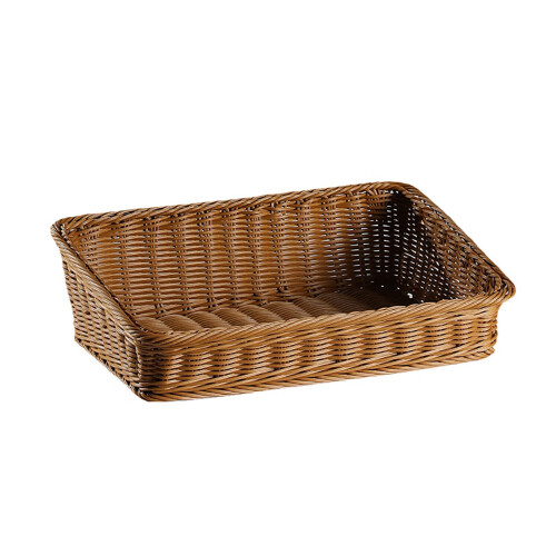 Handwoven Rectangular Rattan Wicker Basket for Bread, Fruit, Snacks and MultiPurpose Storage