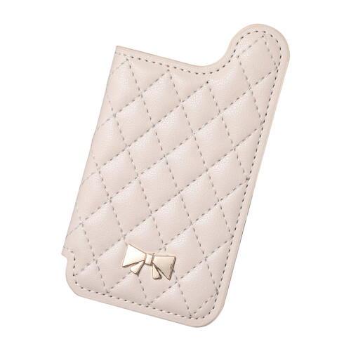 Étui portefeuille à rabat polyvalent pour smartphone, avec-Beige