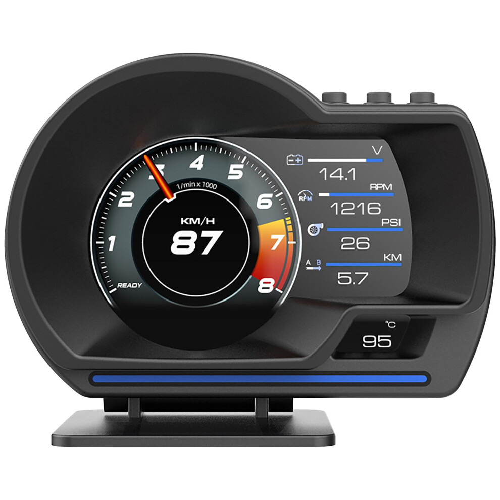 Car Hud Display With Dual Mode Speed Alerts, Realtime Tracking, Auto Brightness And 5 Themes 9001264590413