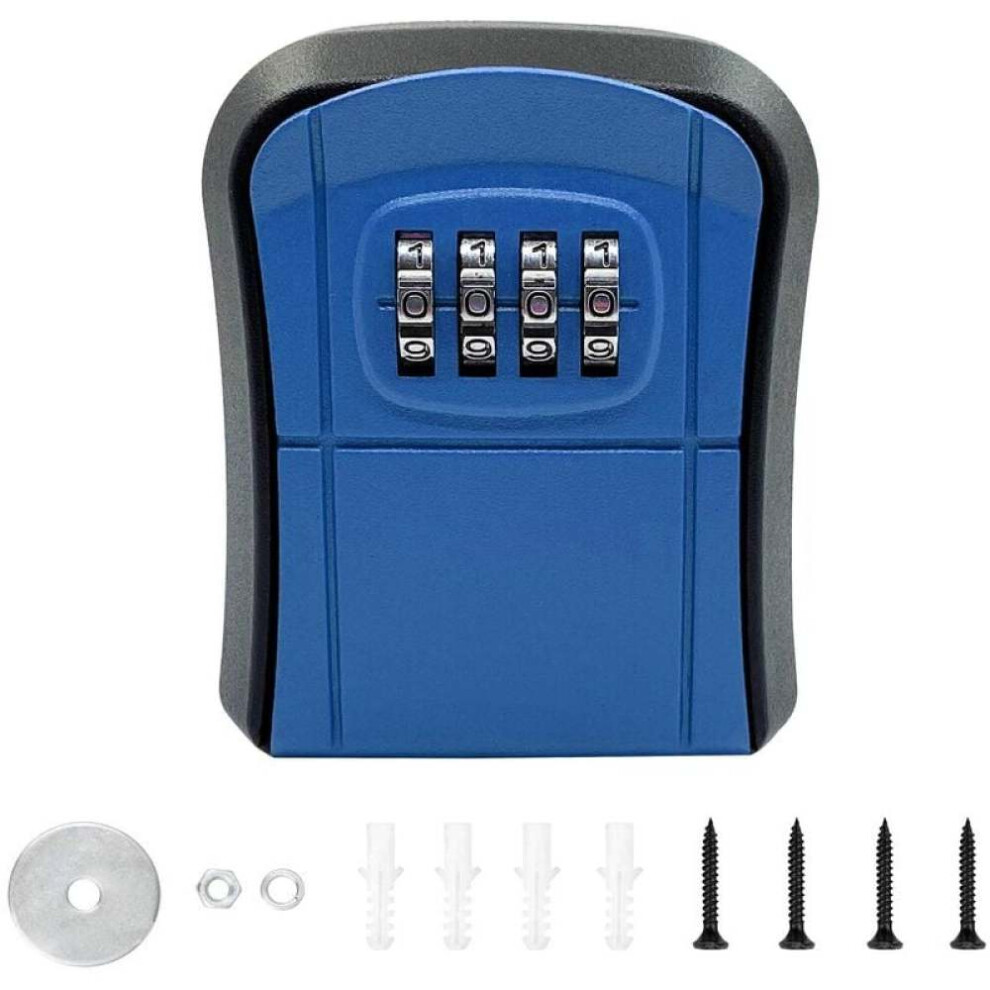Weatherproof Key Holder, Combination Lockbox With High-Strength Zinc Alloy Build, Wall Mounted Key Safe Featuring 4 Digit Combination Dial, Heavy Duty 9554910086094