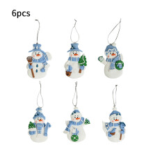 Blå snemand julepynt, perfekt til at dekorere hvor som helst og når som helst, souvenirpynt, frostklar sjov til dit hjem (blå og hvide hovedfarver)