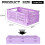 Foldable Storage Basket for Home Organization, Collapsible Plastic Crate with Sturdy Handle for Kitchen Bedroom Office Use, Space Saving Mini Bin for 6
