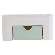 Estojo Organizador de Maquiagem, Caixa de Mesa com Múltiplos Compartimentos e 6 Seções para Cosméticos, Pincéis, Joias e Itens Essenciais do Dia