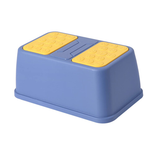 Step Stool with AntiSlip Base for Kitchen Bathroom and Office Chair Use Blue Footstool 1pc