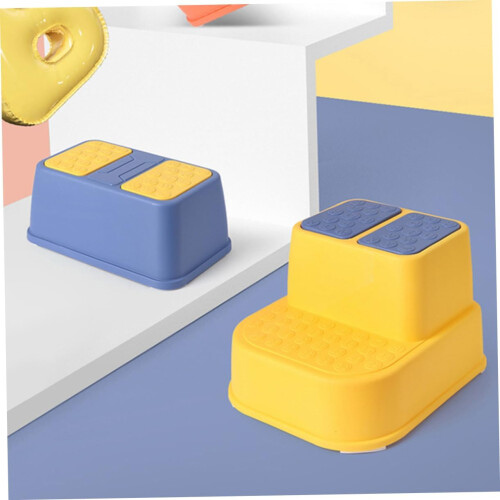 Step Stool with AntiSlip Base for Kitchen Bathroom and Office Chair Use Blue Footstool 1pc 2