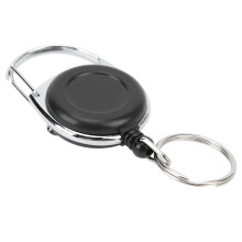 Retrator retrátil para pesca com mosca, feito de aço inoxidável resistente à ferrugem, com mosquetão de liberação rápida e resistente à