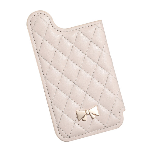 Modern Flip Top Smartphone Card Case Includes Build In-Beige