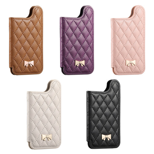 Modern Flip Top Smartphone Card Case Includes Build In-Beige 1