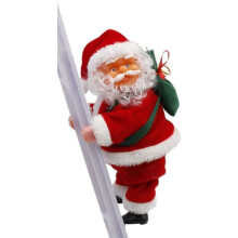 Elektrický šplhajúci Santa Claus, kreatívna plyšová figúrka, jedinečný sviatočný darček, dekorácia do interiéru a exteriéru,