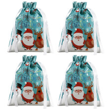 Bolsas para envolver regalos, lámina de flores doradas y plateadas, ideales para la decoración de regalos navideños, impermeables y duraderas, el