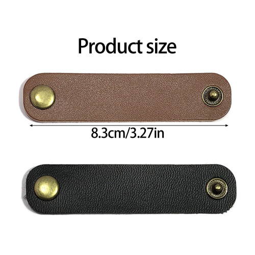 Ensemble de 10 clips d'écharpe en cuir PU robuste, fermetures à 2