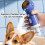 Distributeur ergonomique de mousse de bain pour animaux de-Bleu 3