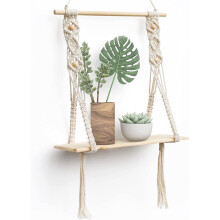 Boho repväxthängare, minimalistisk nordisk design för heminredning, hållbar och lättrengörlig vägghängande hylla för presentidéer,