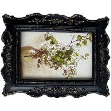 Cadre Photo Antique orné avec Relief floral, cadre-6 pouces