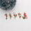 Breloques en forme de canne de noël en métal, pour boucles-30 6