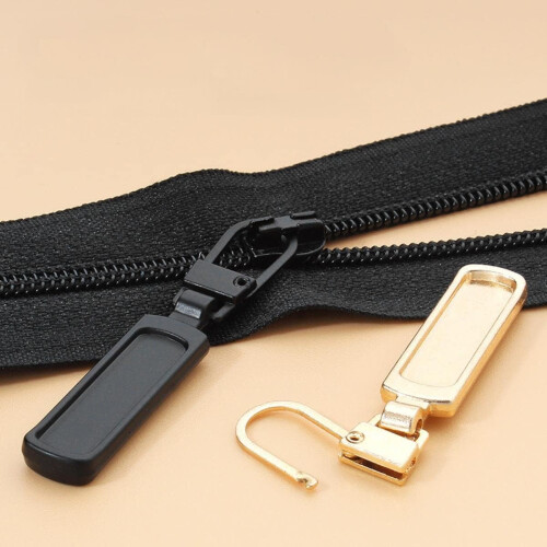 5pcs Metal Zipper Pull Replacement Set for Jacket Bags DIY Sewing Zipper  Kit 1