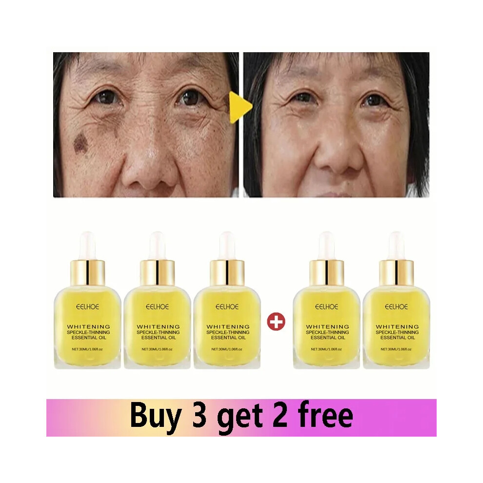 Dark (5 Pcs) Vitamin C Whitening Freckles Serum Remove Spots Freckles Fade Melanin Nicotinamide Essence Brighten Moisturizing
