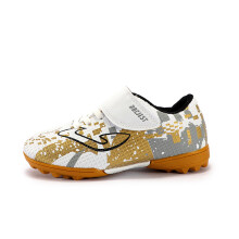Kids Football Boots with Non Slip Spikes Breathable Outdoor Soccer Shoes for Boys Girls Yellow 10 UK