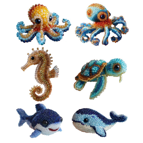 Ocean Animal Beadwork Craft Set With Detailed-Octopus A 1
