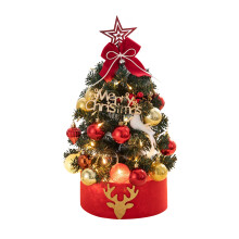 Pre-Lit Artificial Tree with Ornaments Mini Christmas Tree for Tabletop Battery Operated LED Lights Indoor Holiday Decoration Versatile for Home Offic