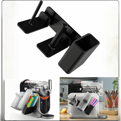 Slush Machine Cup Holder Side Mounted Drinkware Storage Rack with Quick Access Slots for Lids and Straws 1