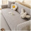Sofa Slipcover 5Seater Couch Cover Stretch Elastic Washable PetResistant Protector for Leather Sofas Light Gray 1