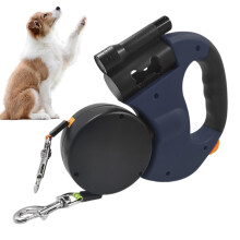 Telescopic Double Dog Lead 16ft with AntiTangle Design and Comfortable Grip for Small & Medium Dogs