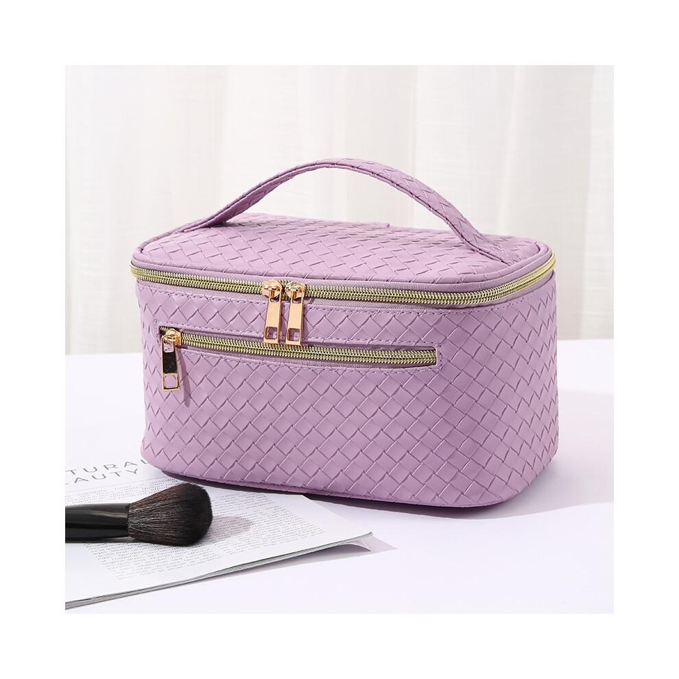 Stylish Travel Organizer, Premium Pu Cosmetic Bag With Smooth Zipper, Portable And Practical