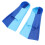 2 Stück Schwimmflossen, 2 Farben, Blau, Silikon, 6