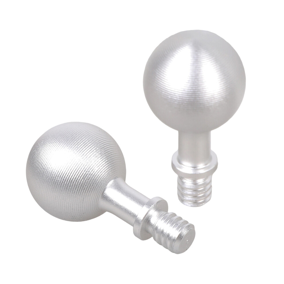 2 Pack Aluminum 17Mm Ball Head To 1/4Inch Female Thread- Silver 7704000457132